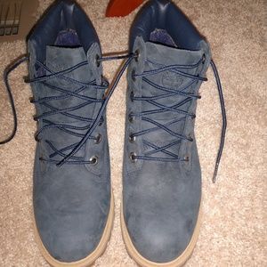Blue boys timberlands